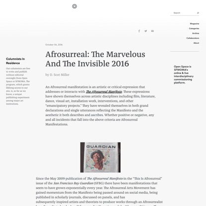 Afrosurreal: The Marvelous And The Invisible 2016 - Open Space