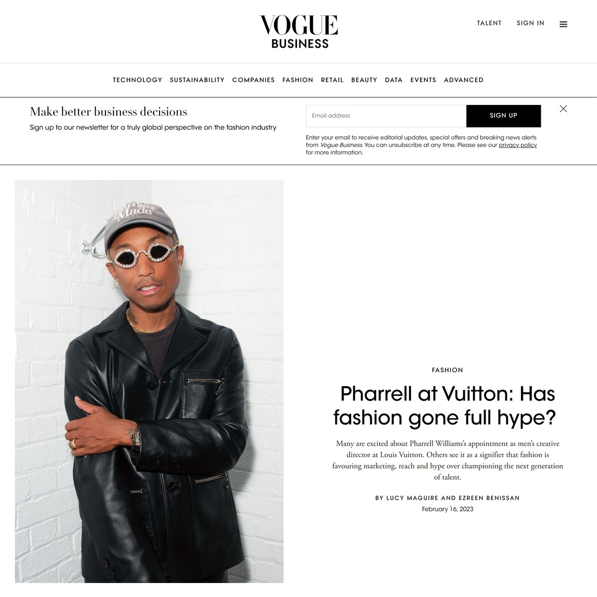 Pharrell at Vuitton: Has fashion gone full hype?