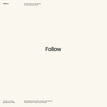 Publikum — Graphic Design &amp; Typography