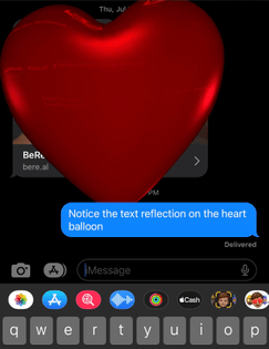iMessage Heart Ballon Animation