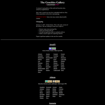 The Geocities Gallery