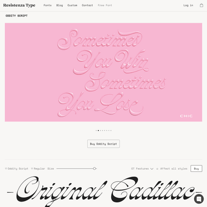 Resistenza Type: Oddity Script