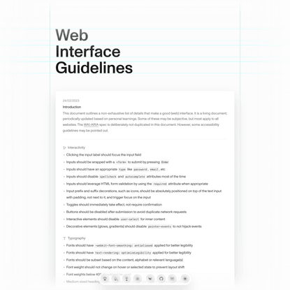 Web Interface Guidelines