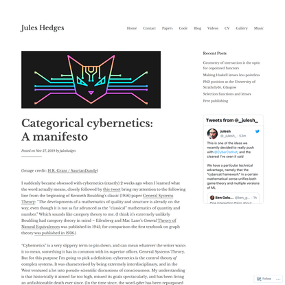 Categorical cybernetics: A manifesto