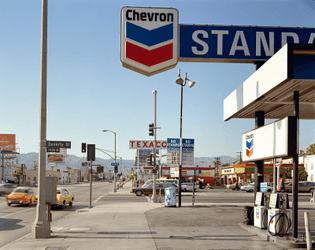 Stephen Shore, Beverly Boulevard and La Brea Avenue, Los Angeles, CA (1975)