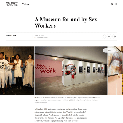 Demonstrating “Sex Work Is Work” through Art