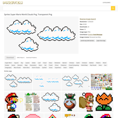 Sprites Super Mario World Clouds Png, Transparent Png , Transparent Png Image - PNGitem