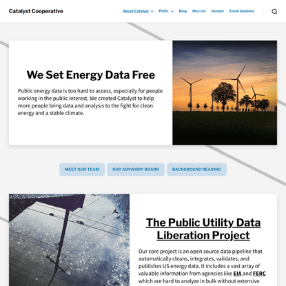 Catalyst Cooperative - Open Data Science for a Stable Climate