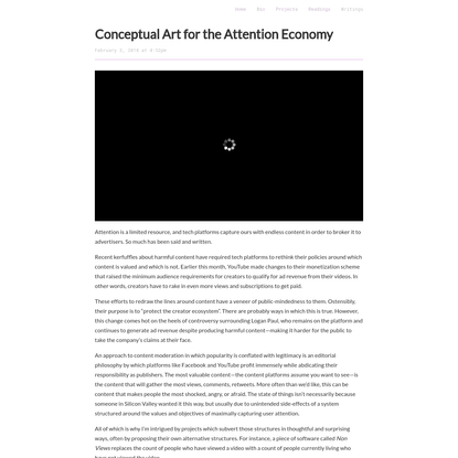 Conceptual Art for the Attention Economy