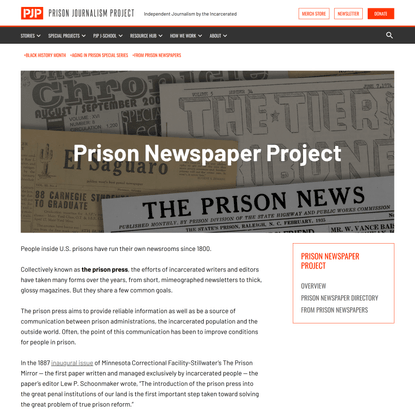 Prison Newspaper Project