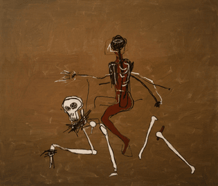 jean michel-basquiat, riding with death (1988)