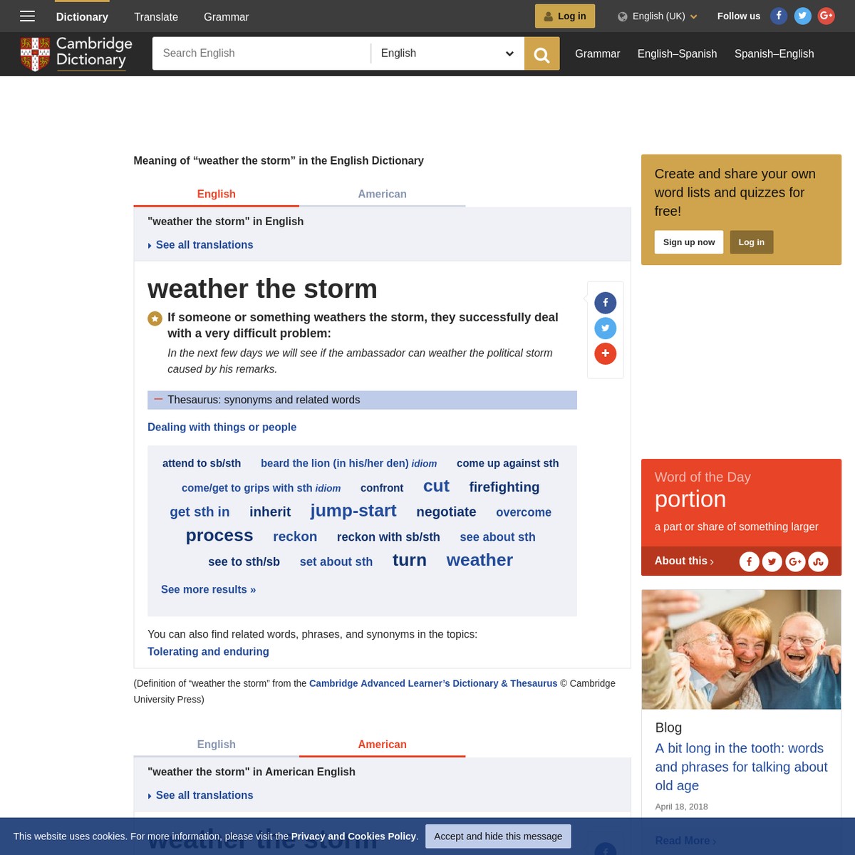 Unpredictable Weather Meaning In English