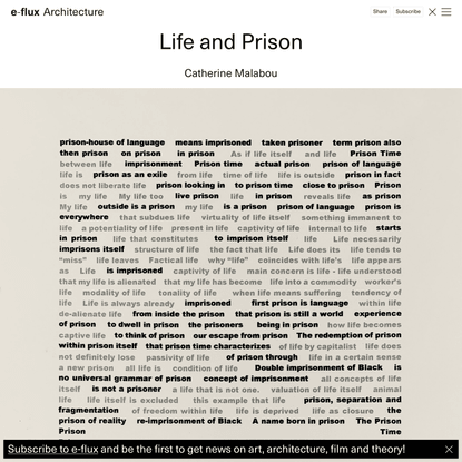 Life and Prison - Architecture - e-flux
