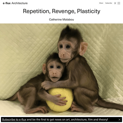 Repetition, Revenge, Plasticity - Architecture - e-flux