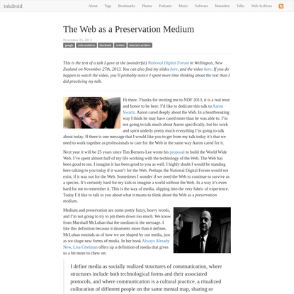 The Web as a Preservation Medium