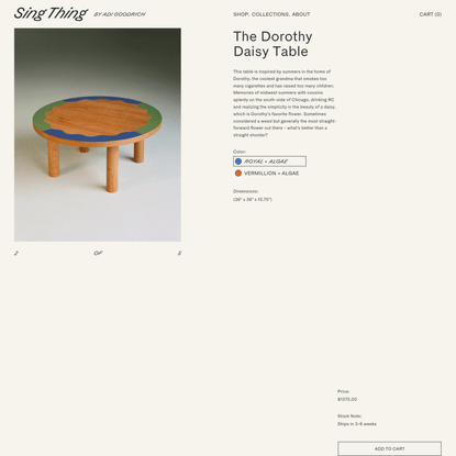 The Dorothy Daisy Table | Sing Thing