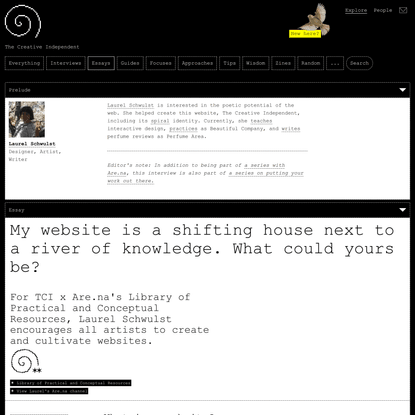 My website is a shifting house next to a river of knowledge. What could yours be?