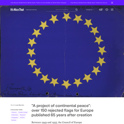 “A project of continental peace”: over 150 rejected flags for Europe published 65 years after creation