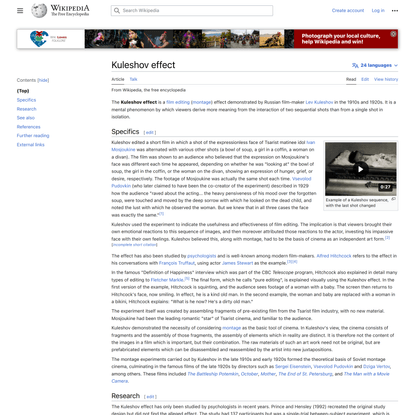 Kuleshov effect - Wikipedia