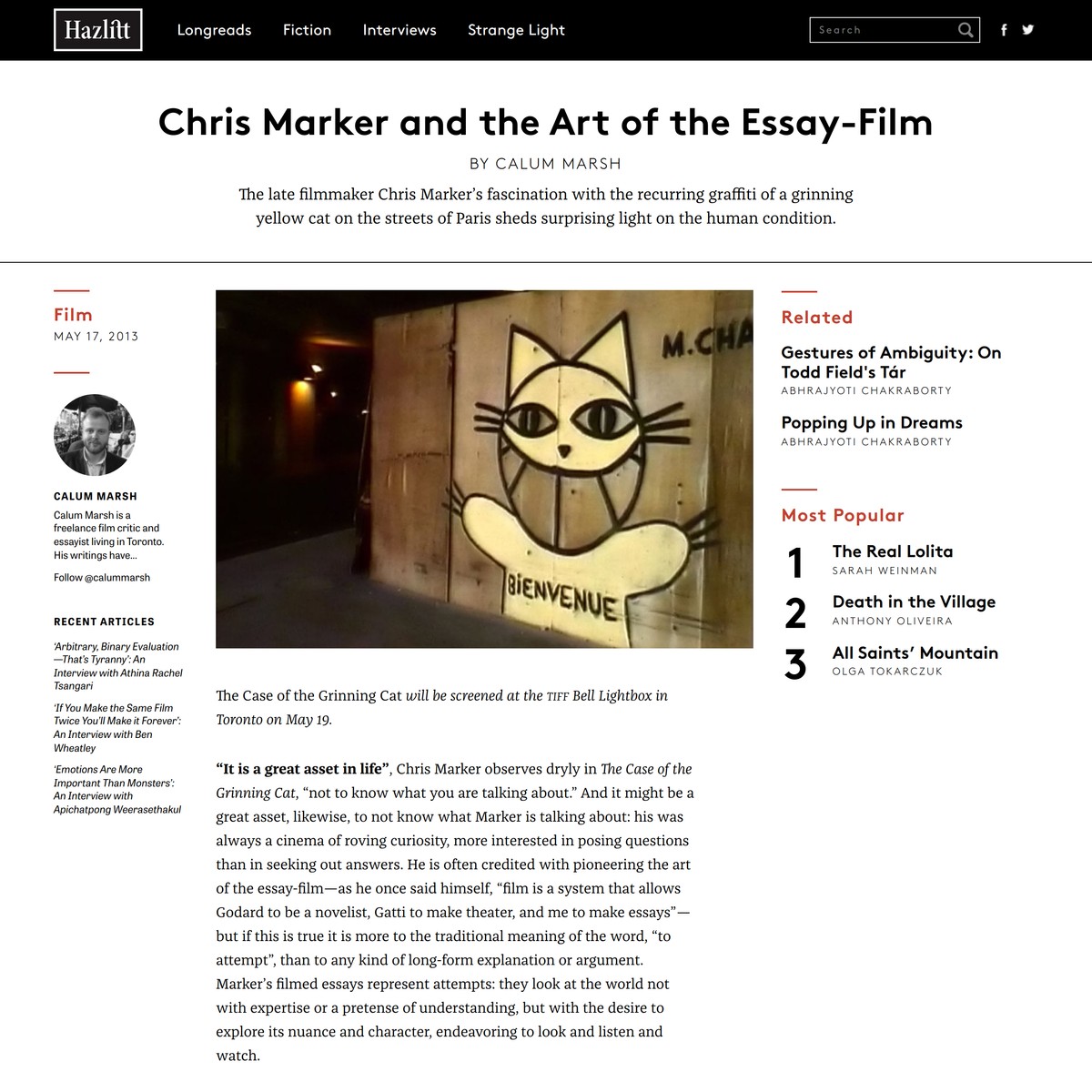 chris marker essay film
