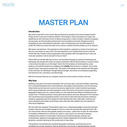 Master Plan