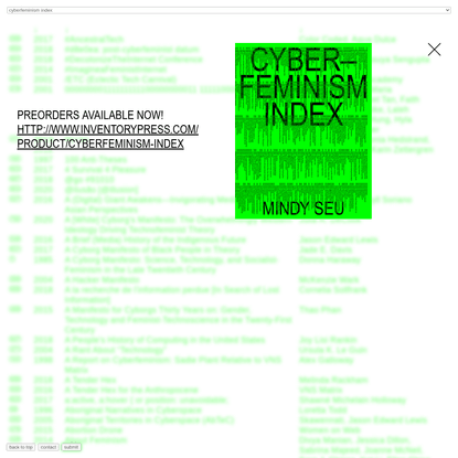 Cyberfeminism Index
