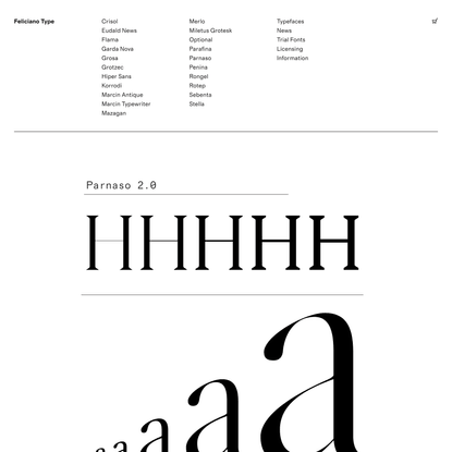 Feliciano Type – Quality fonts for print and web since 2001