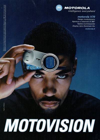 Ads for the Motorola V70 cellphone (2002)
