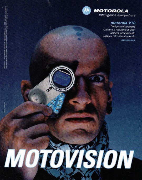 Ads for the Motorola V70 cellphone (2002)