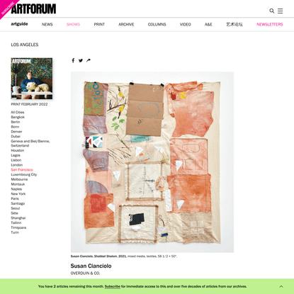 Ashton Cooper on Susan Cianciolo