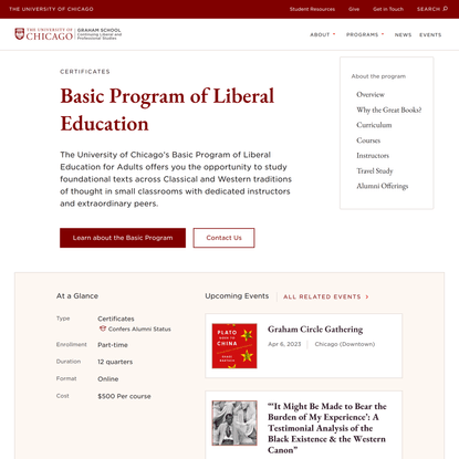 Basic Program of Liberal Education