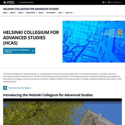 Helsinki Collegium for Advanced Studies | University of Helsinki