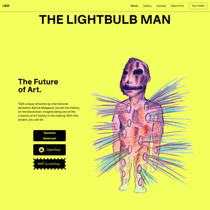 The Lightbulb Man - Bjarne Melgaard