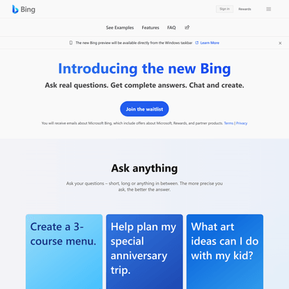 Introducing the new Bing