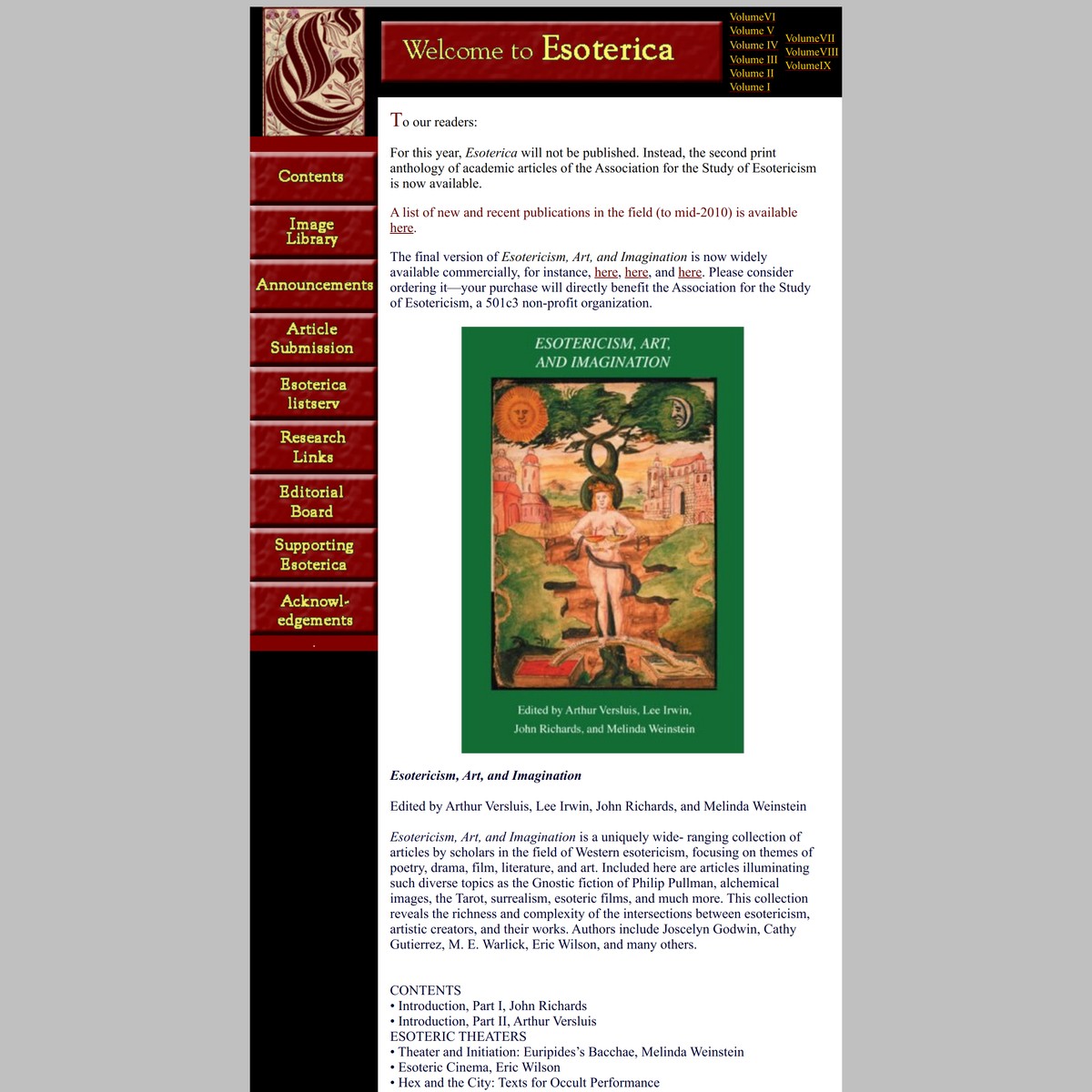 Esoterica Contents — Are.na