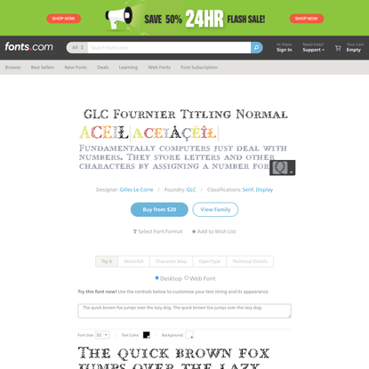 1786 GLC Fournier Titling Normal | Fonts.com
