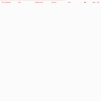 Pizza Typefaces - Pizza Typefaces