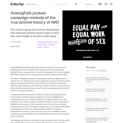 AnalogFolk protest campaign reminds of the true activist history of IWD