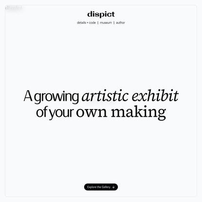 Dispict: a creative aesthetics tool