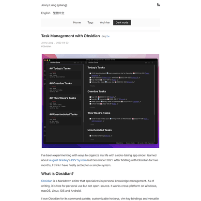 Task Management with Obsidian