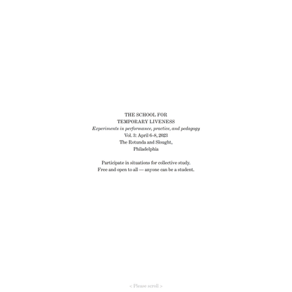 The School for Temporary Liveness, Vol. 3