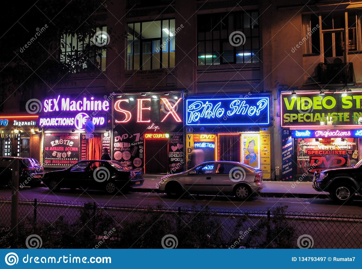 Paris France November Sex Shops Street Paris Night Sex Shops Street