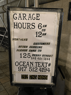 Garage typography
