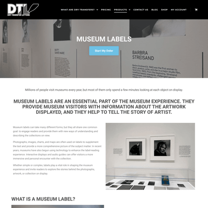 Museum Labels - Dry Transfer Letters - Best Museum Labels - Top Museum Labels - Labels For Artwork - Labelling Artwork - Lab...