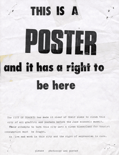 This is a poster it has a right to be here (1988)