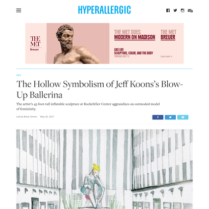 The Hollow Symbolism of Jeff Koons's Blow-Up Ballerina
