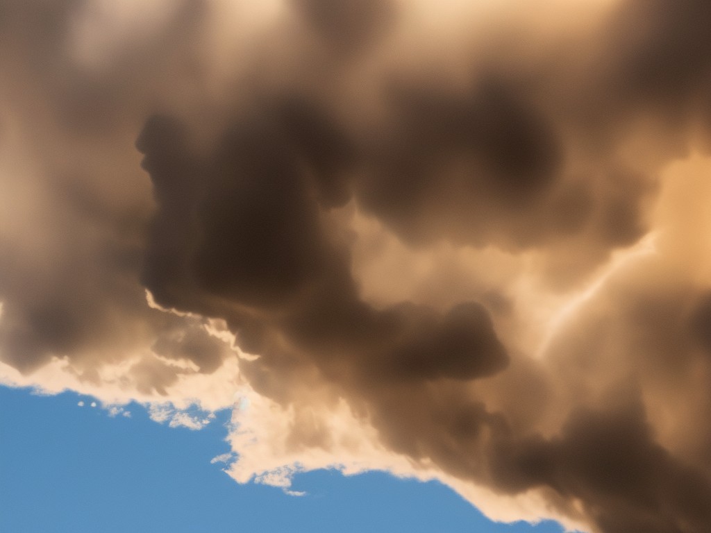 a cloud of smoke tiny pieces of metal reflecting the sun through the desert direct sunlight motion blur