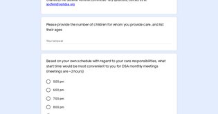 Pittsburgh DSA Childcare/Curriculum Survey