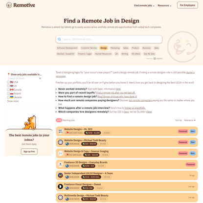 Remote Design Jobs | Remotive.com