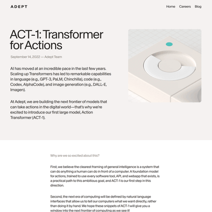 ACT-1: Transformer for Actions